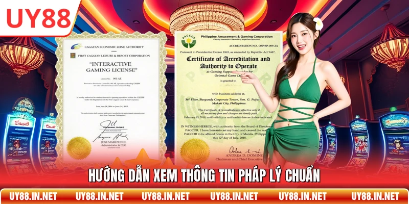 Hướng dẫn xem thông tin pháp lý chuẩn